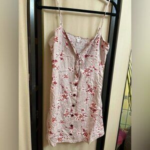 Ardene Pink Sleeveless Buttoned Sundress.